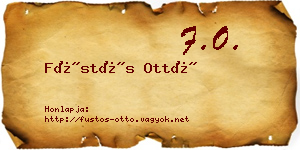 Füstös Ottó névjegykártya