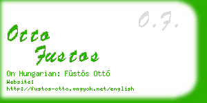 otto fustos business card